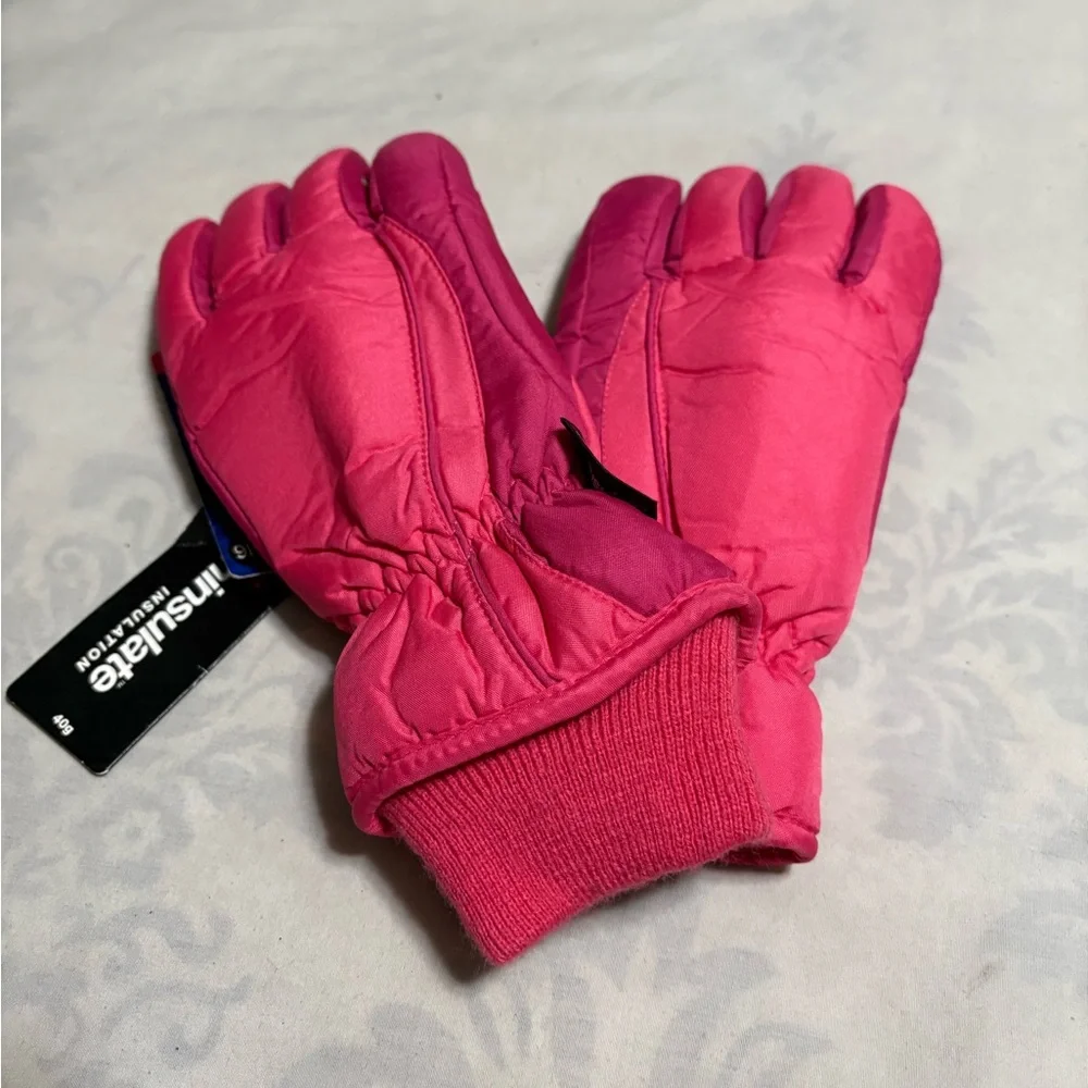 Kids' Fuchsia Mittens